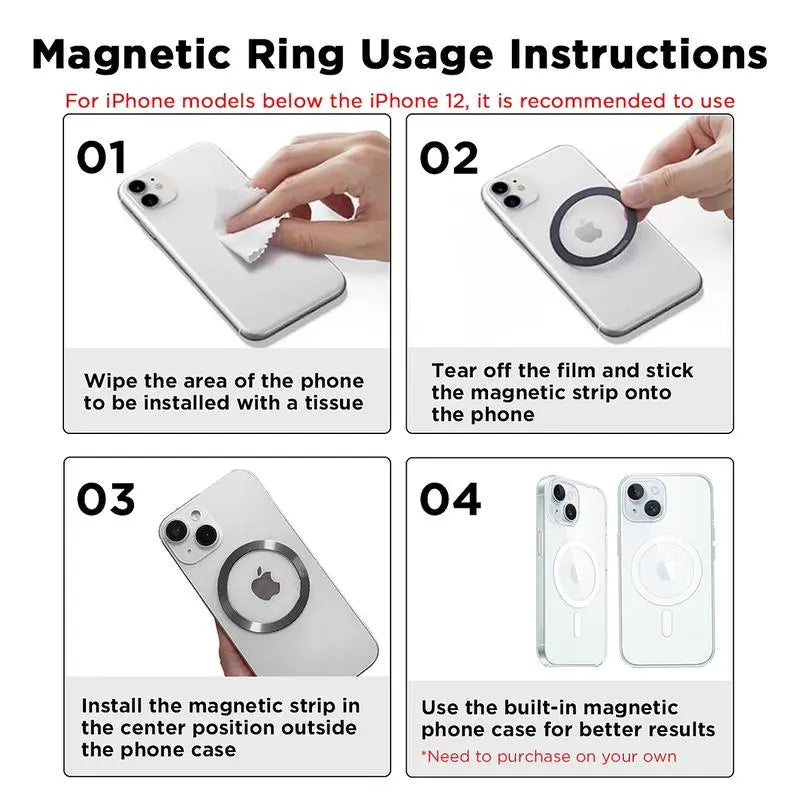 5000Mah Portable Wireless Power Bank, Compact Magnetic Portable Charger with USB-C Charging Support, Includes Magnetic Ring for Compatible Devices, Lightweight Battery Pack for Daily Travel Use